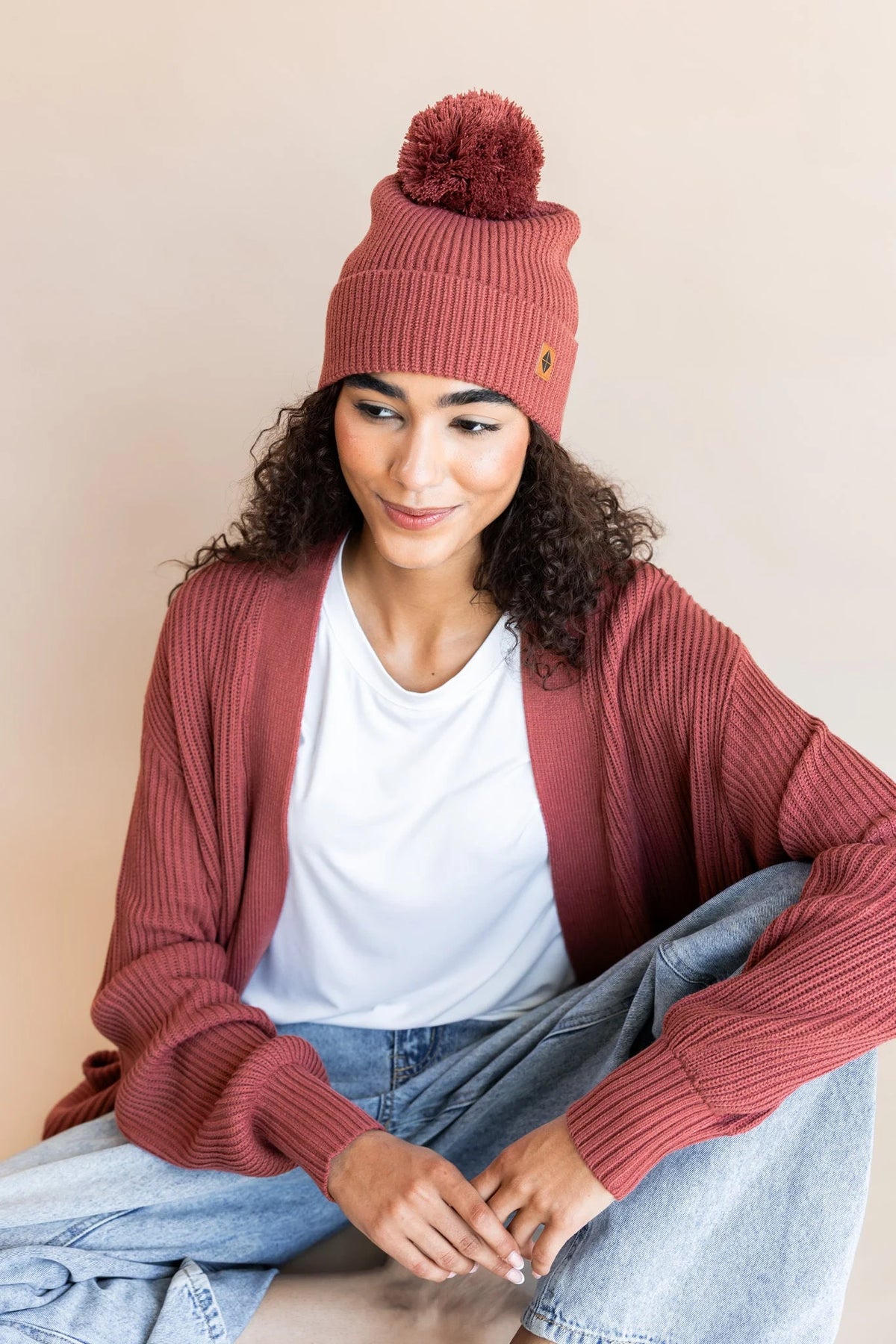 Chunky Knit Adult Pom