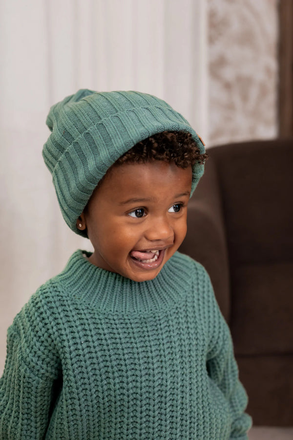 Chunky Knit Ribbed Beanie