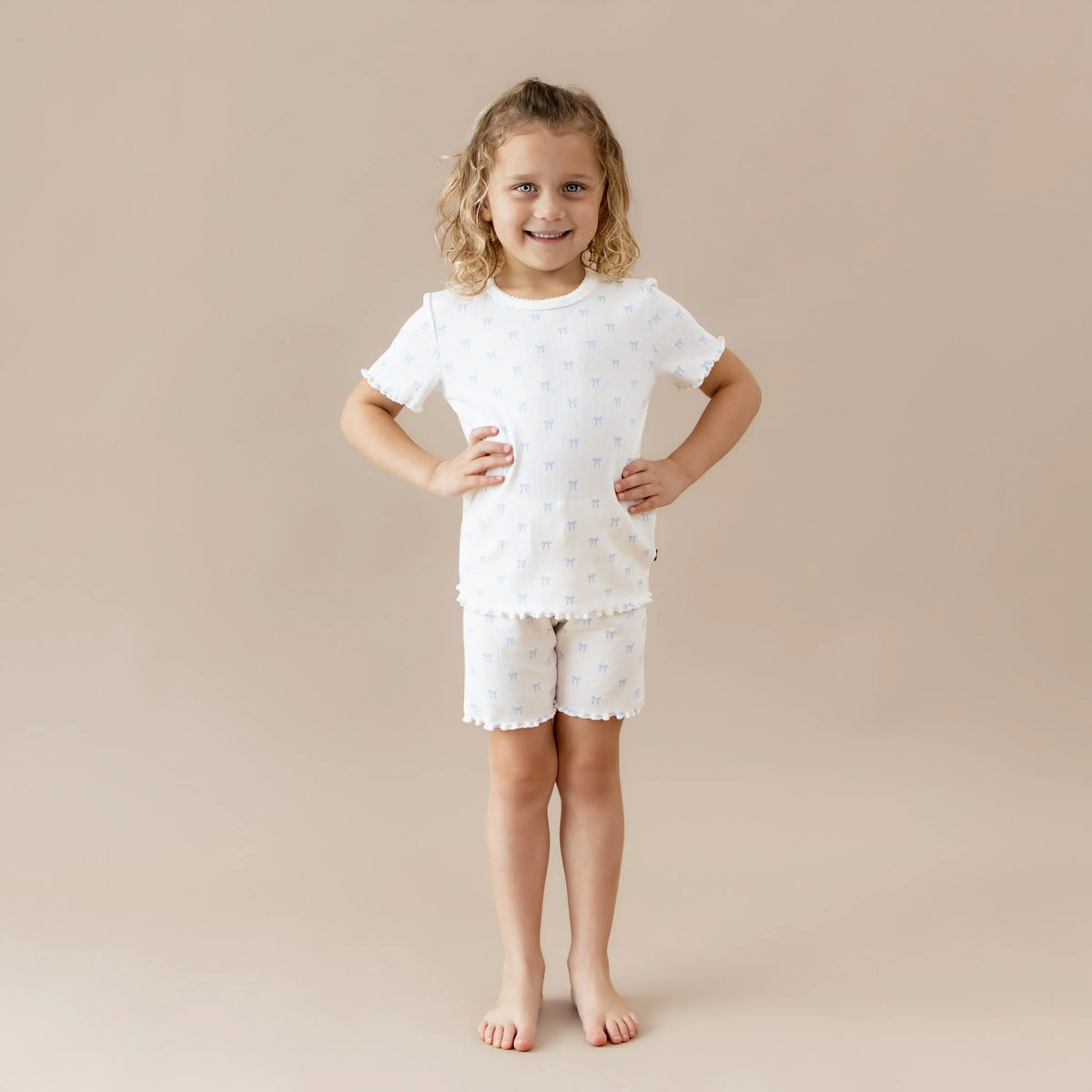 Pointelle Short Sleeve Set