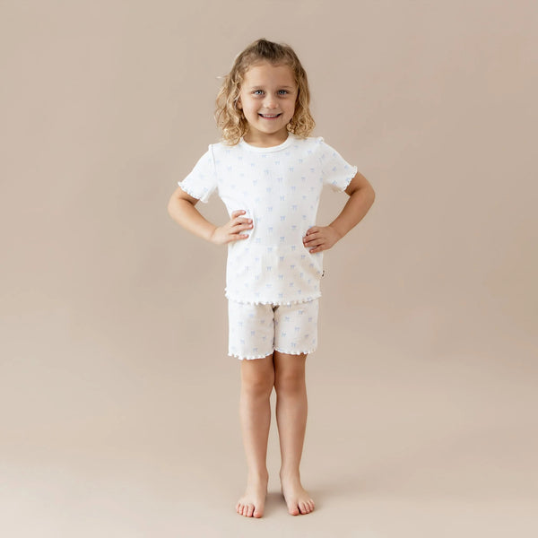 Pointelle Short Sleeve Set
