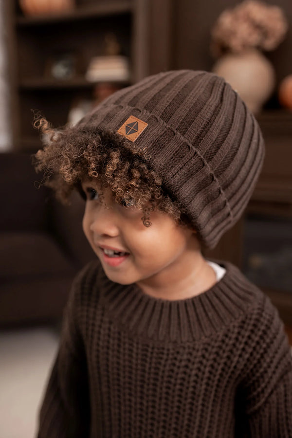 Chunky Knit Ribbed Beanie