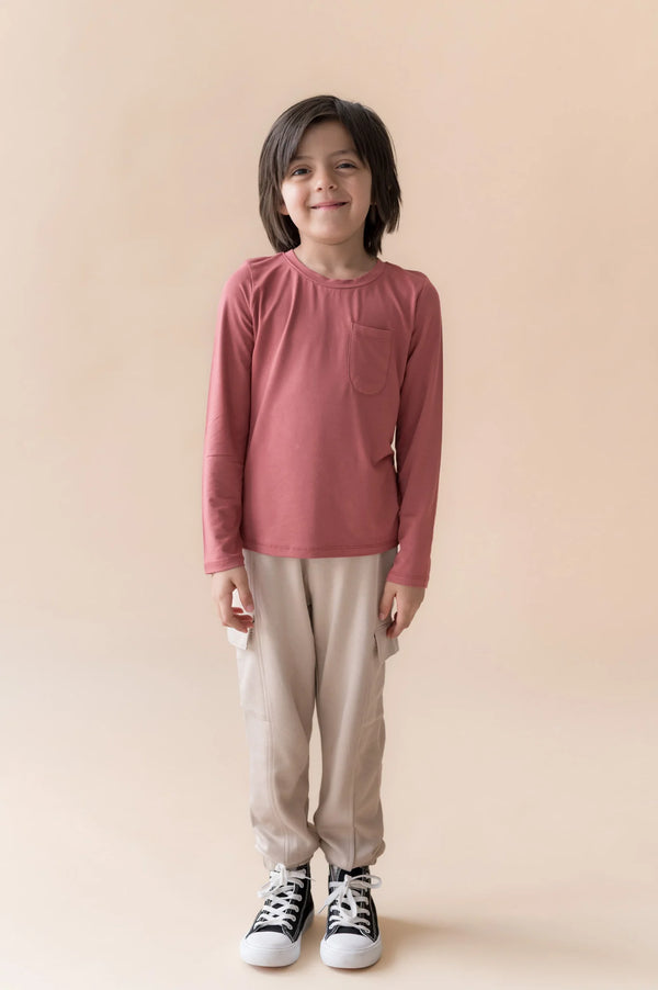 Long Sleeve Toddler Crew Neck Tee