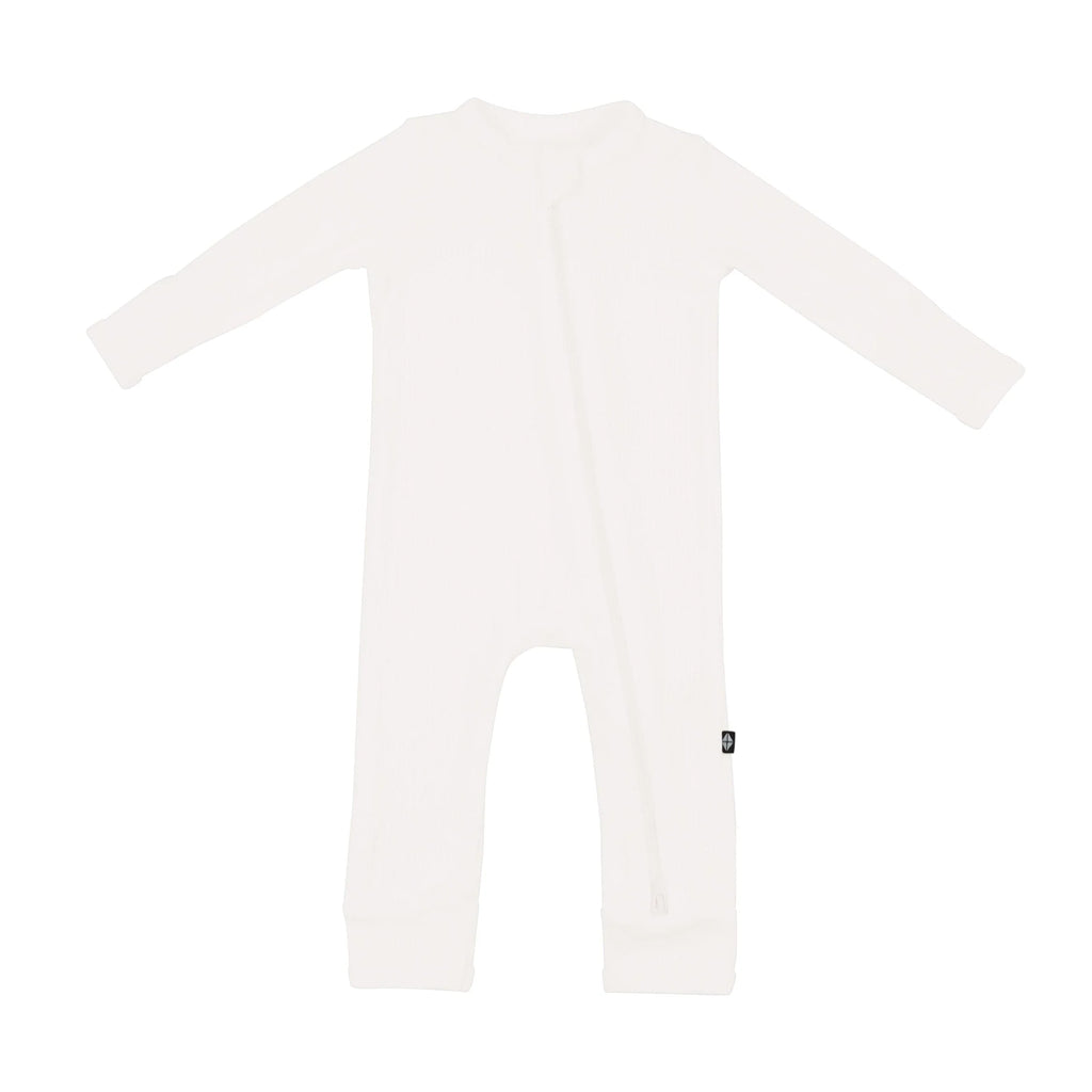 Ribbed Zipper Romper