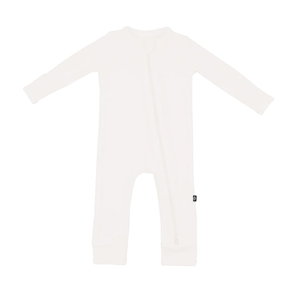 Ribbed Zipper Romper