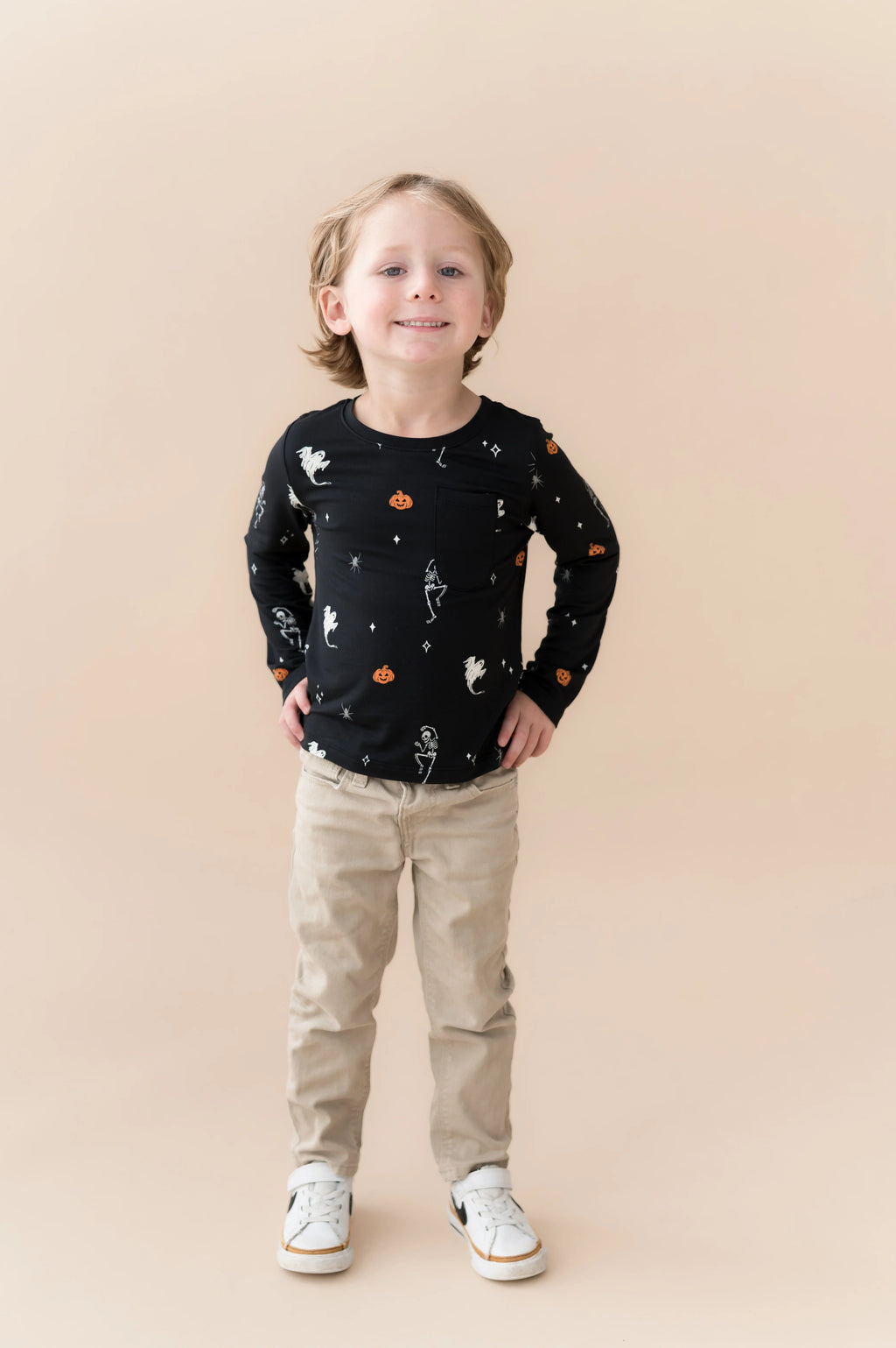 Long Sleeve Toddler Crew Neck Tee