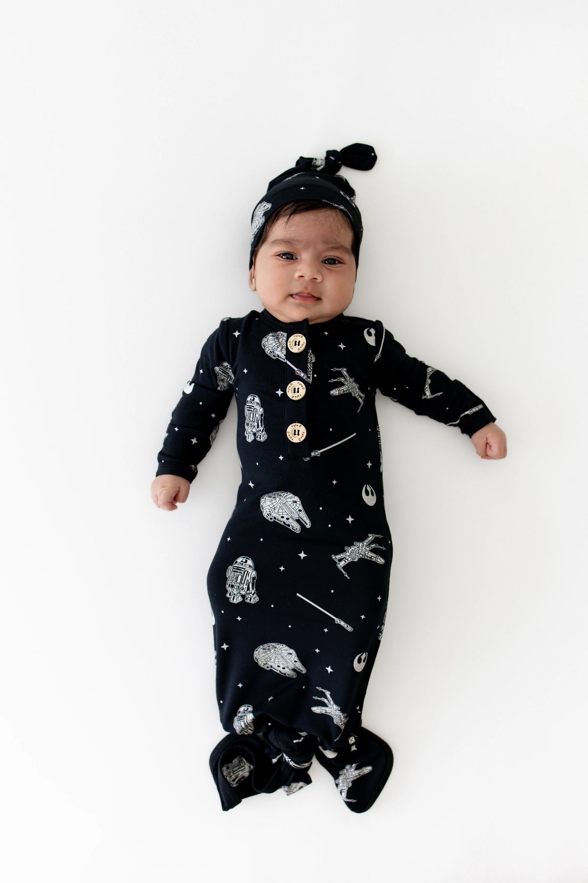 Knotted Day Gown with Hat Set