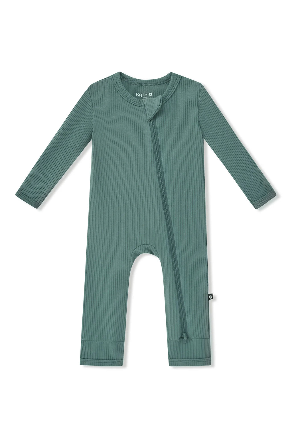 Ribbed Zipper Romper