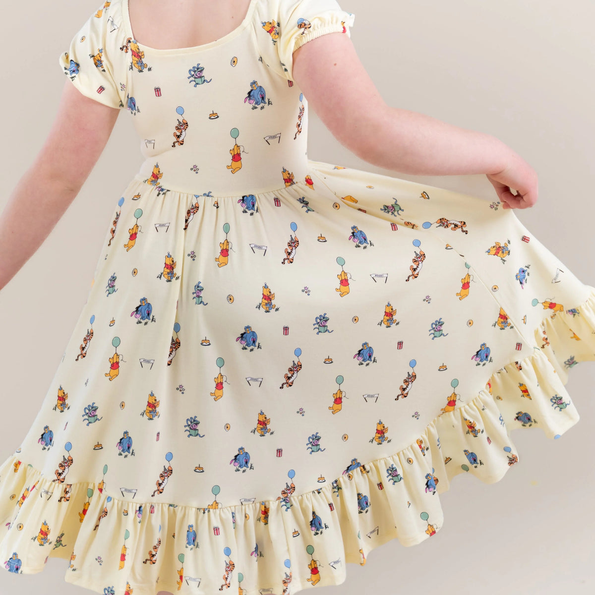 Puff Sleeve Twirl Dress