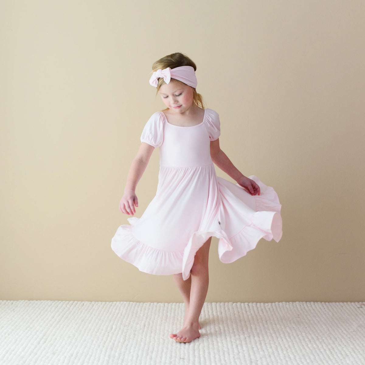 Puff Sleeve Twirl Dress