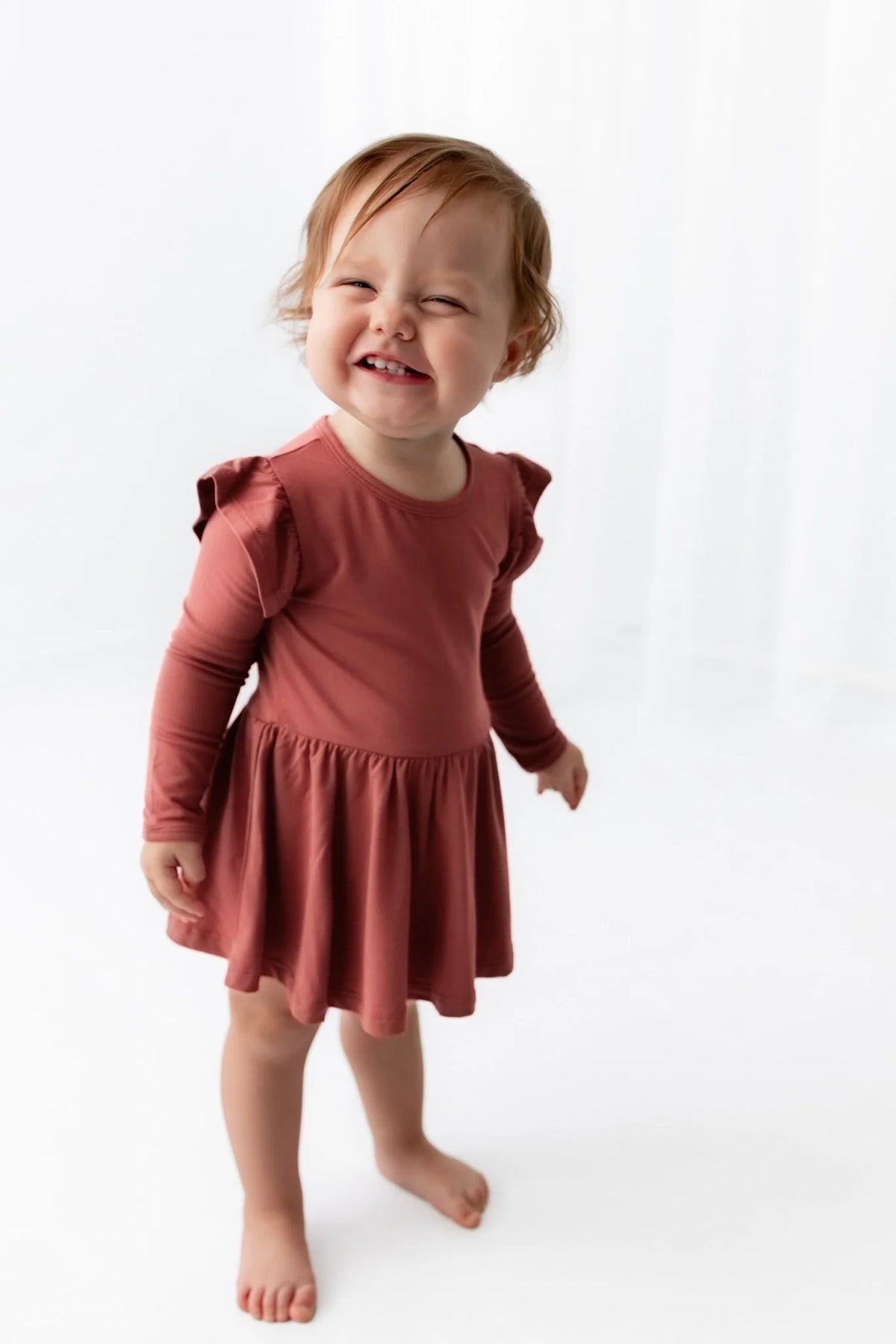 Long Sleeve Twirl Bodysuit Dress