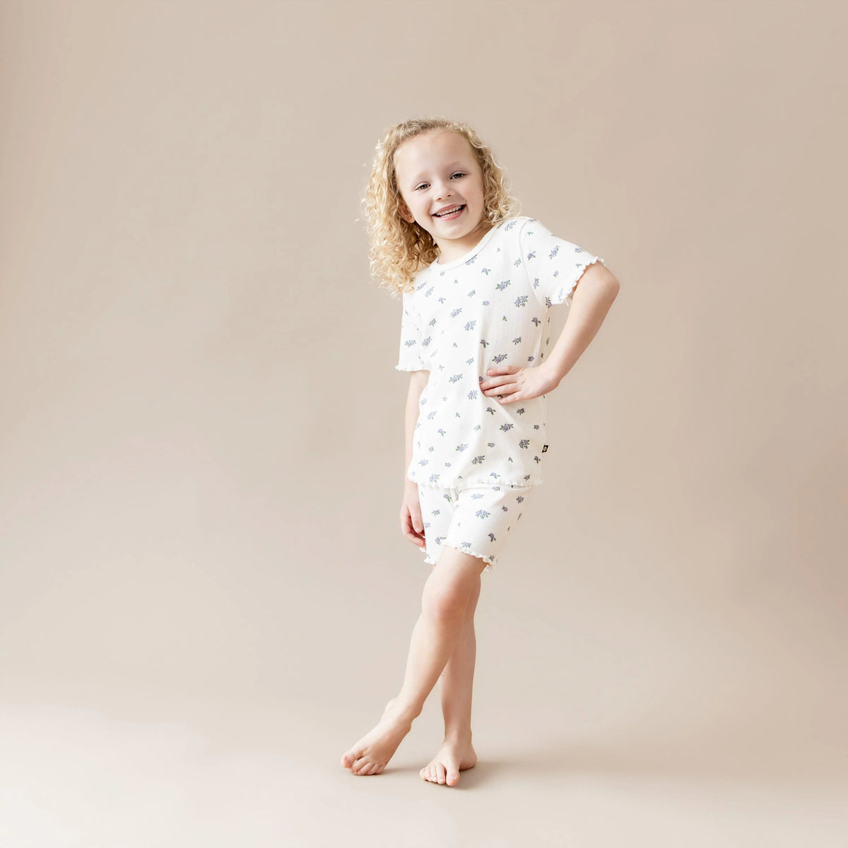 Pointelle Short Sleeve Set