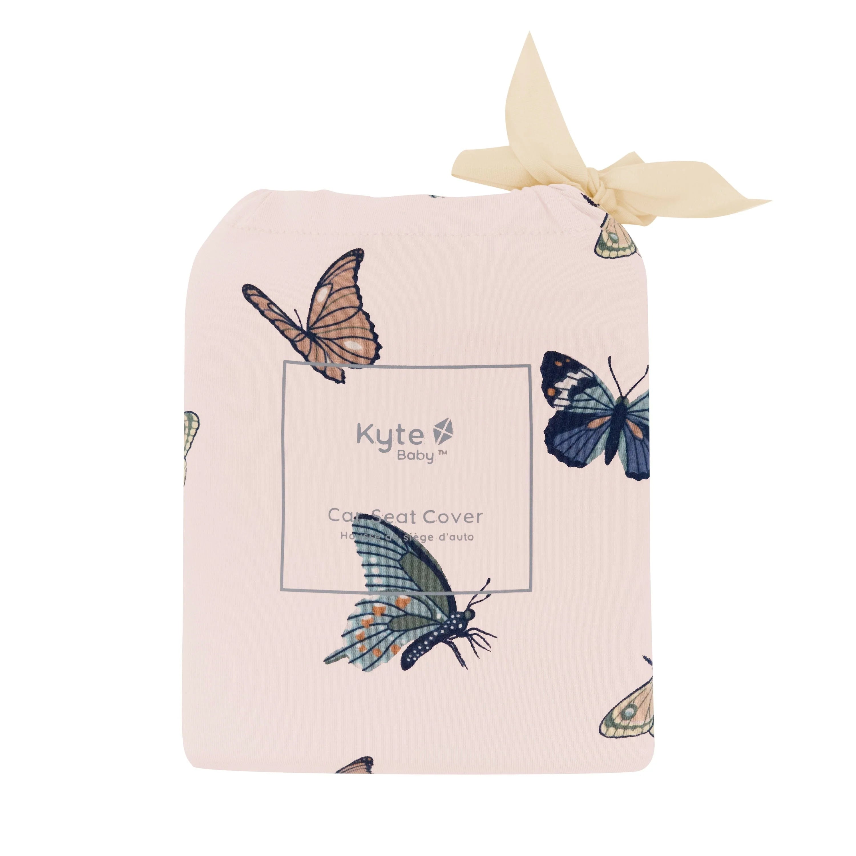 Car Seat Cover in Blush Butterfly Secondary image