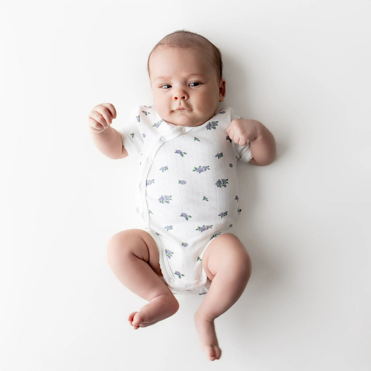 Pointelle Kimono Bodysuit in Spray Rose