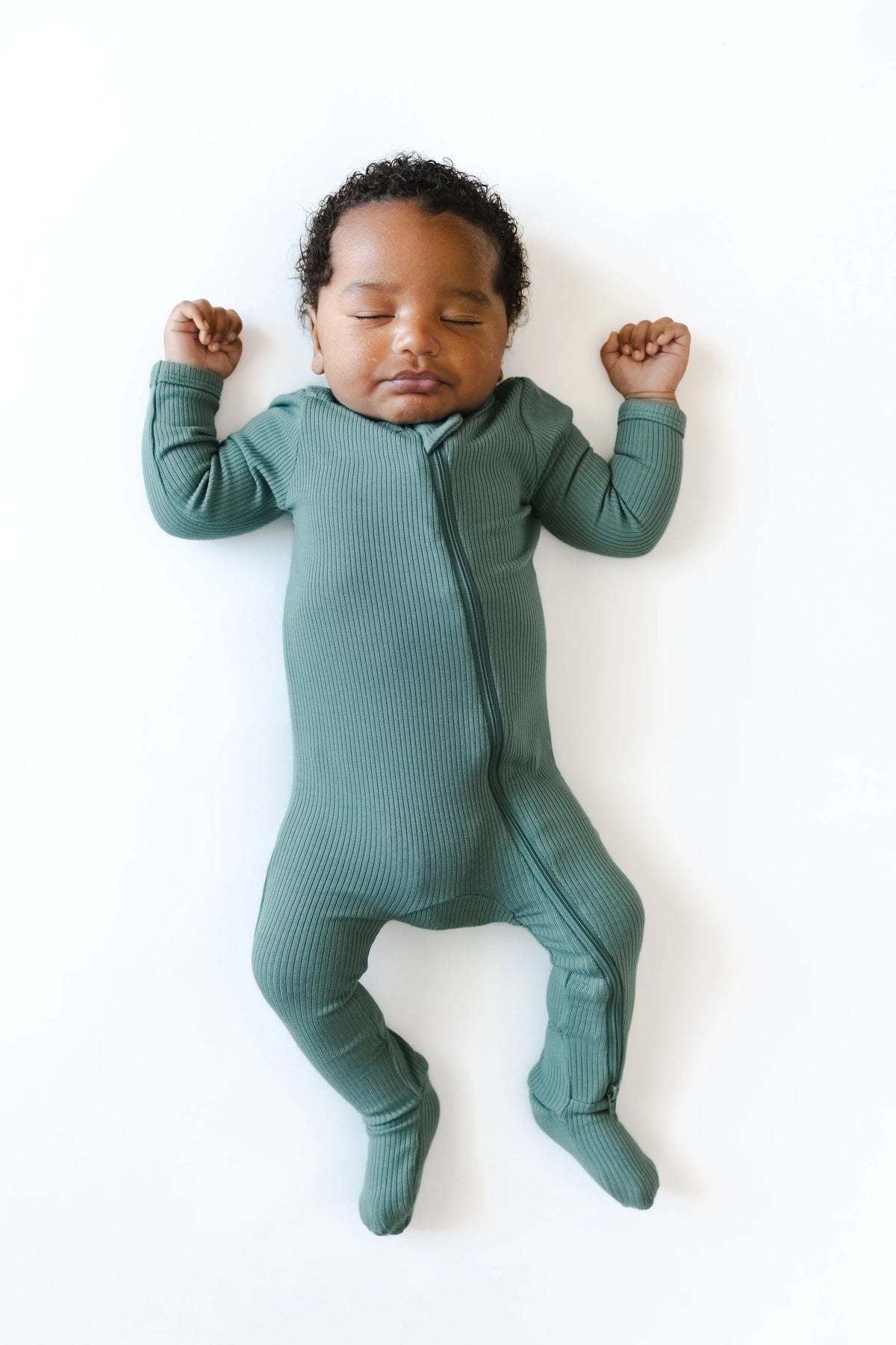 Ribbed Zipper Footie