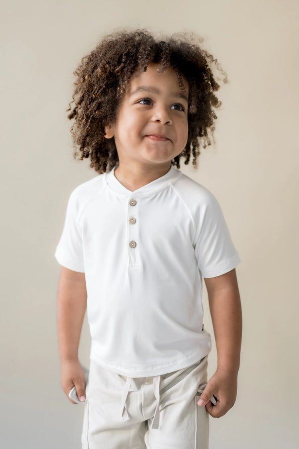 Short Sleeve Toddler Henley Tee