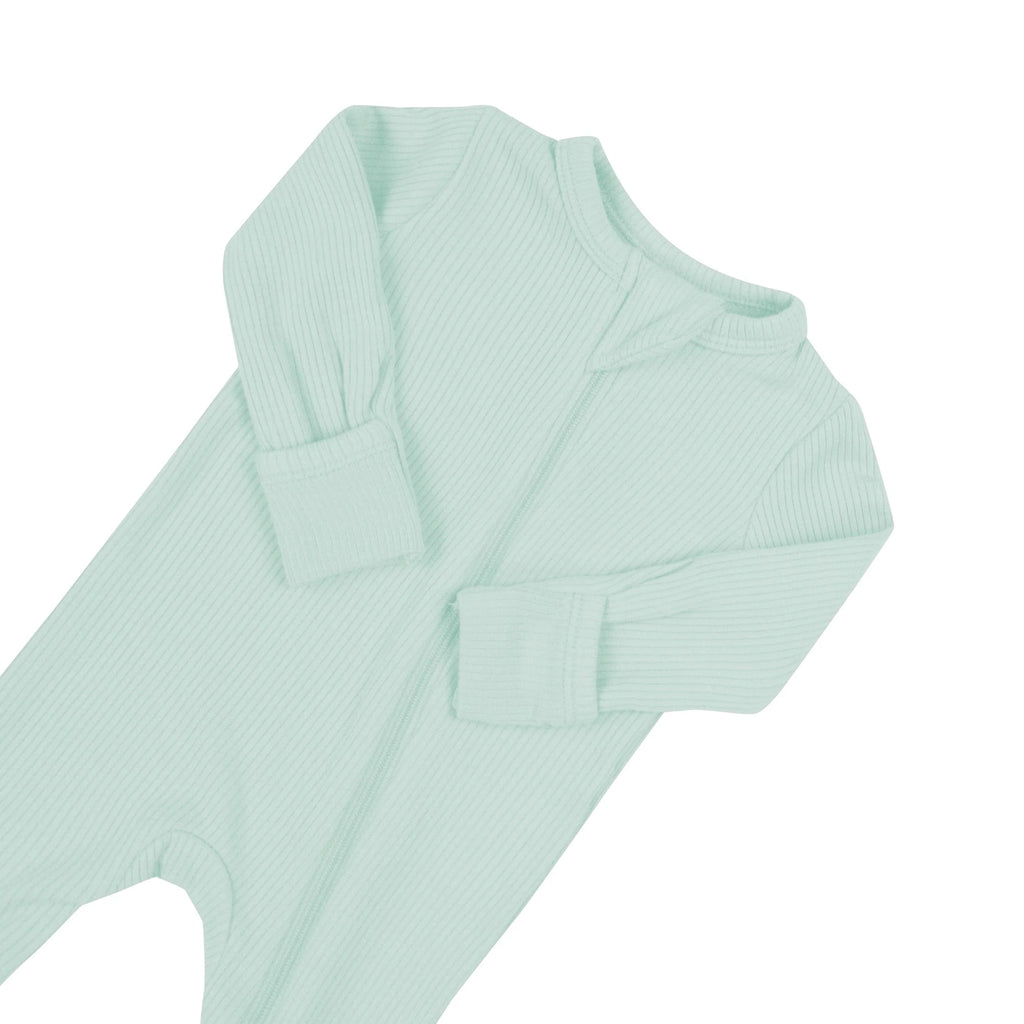 Ribbed Zipper Romper