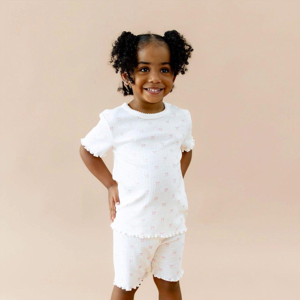 Pointelle Short Sleeve Set