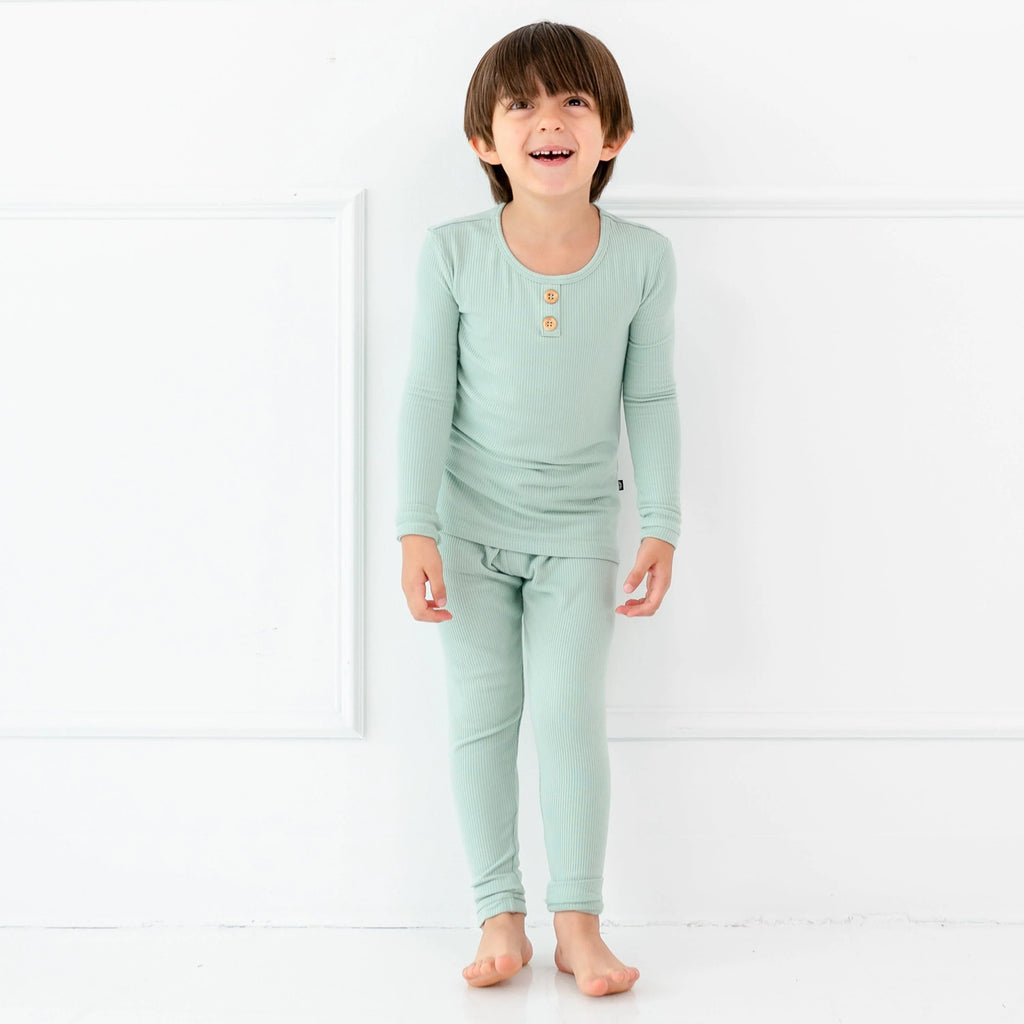 Ribbed Henley Set