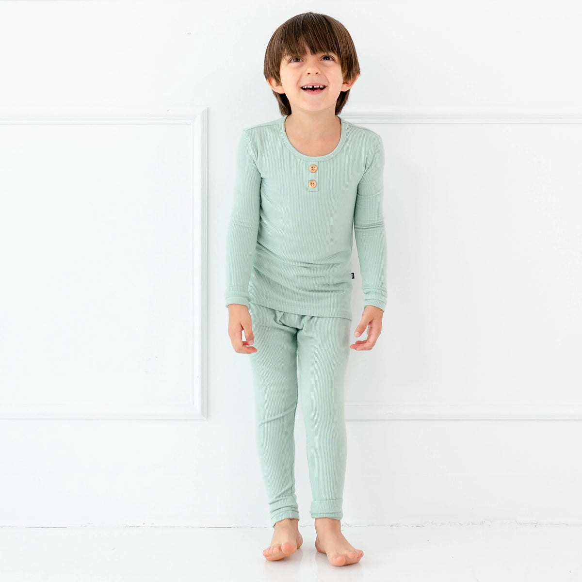 Ribbed Henley Set