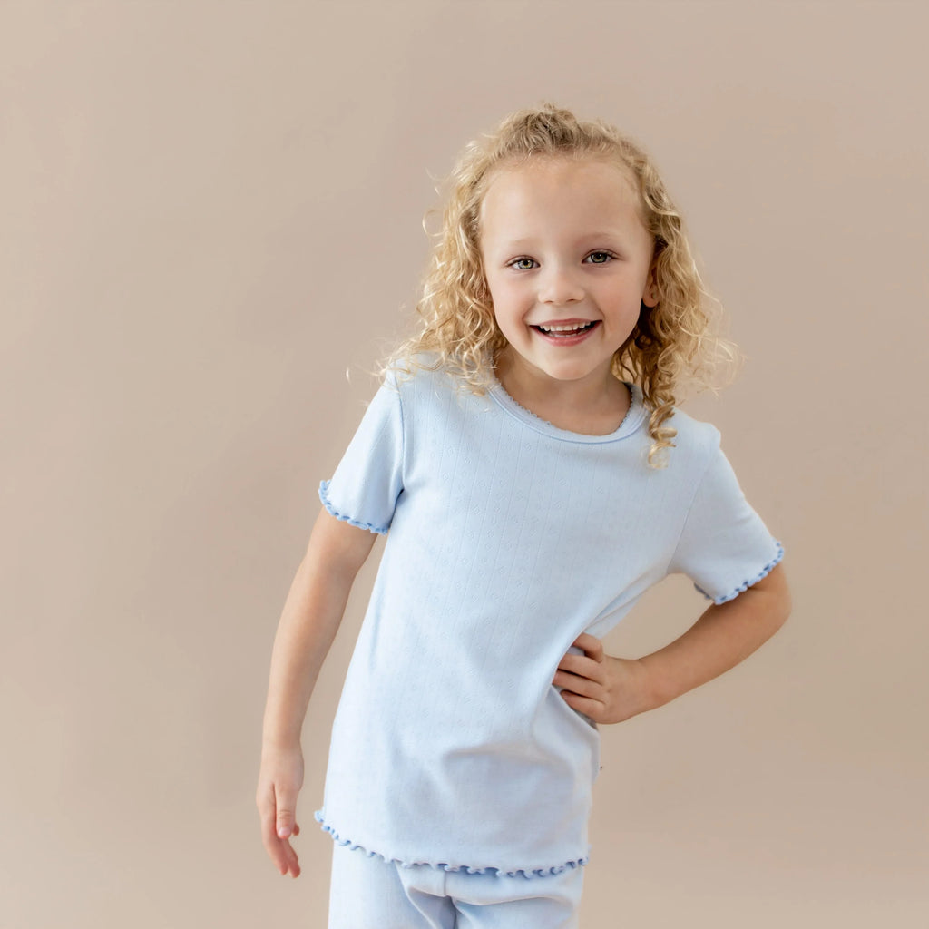Pointelle Short Sleeve Set