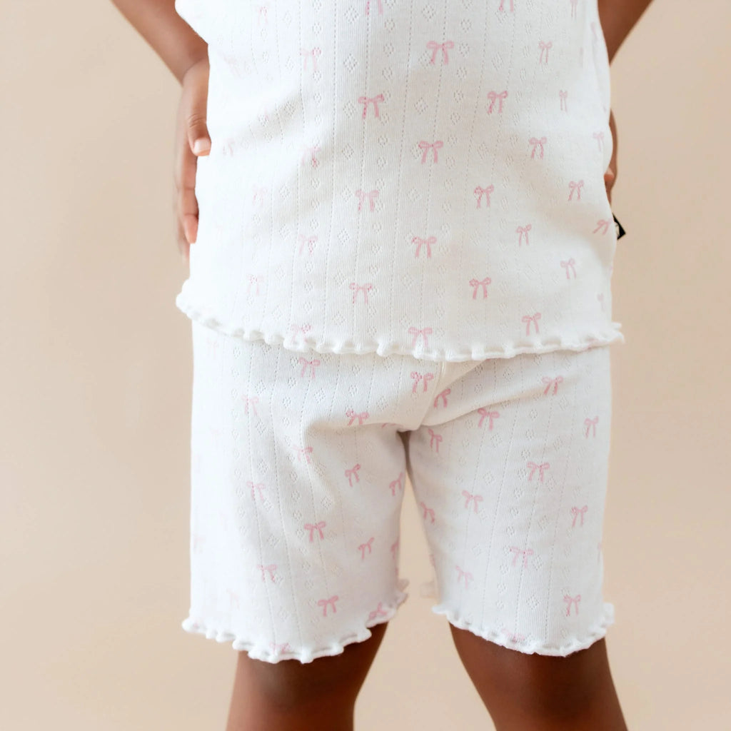 Pointelle Short Sleeve Set