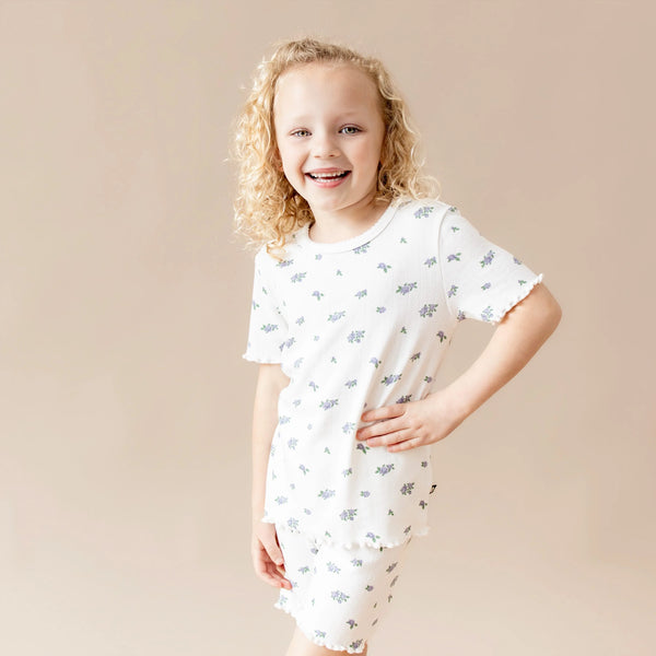 Pointelle Short Sleeve Set