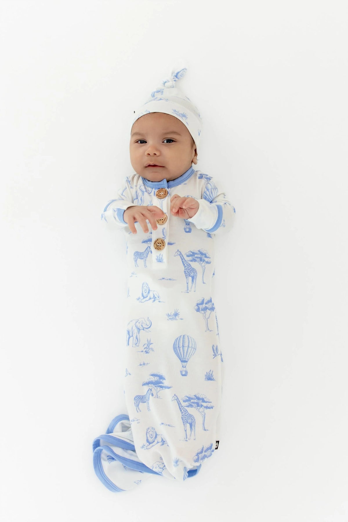Knotted Day Gown with Hat Set