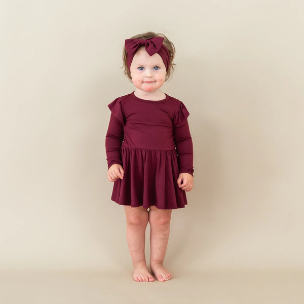 Long Sleeve Twirl Bodysuit Dress