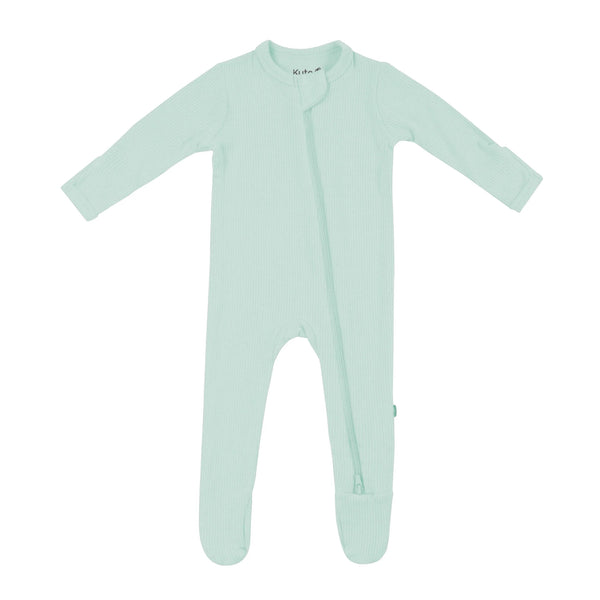 Ribbed Zipper Footie