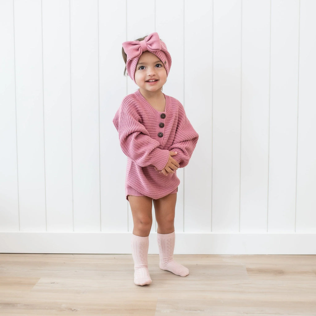 Chunky Knit Bow Headband
