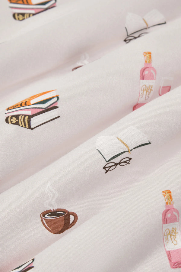 Women's Kimono Robe in Book Club