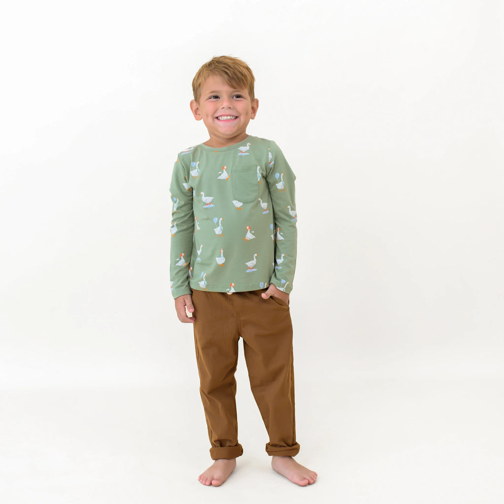 Long Sleeve Toddler Crew Neck Tee