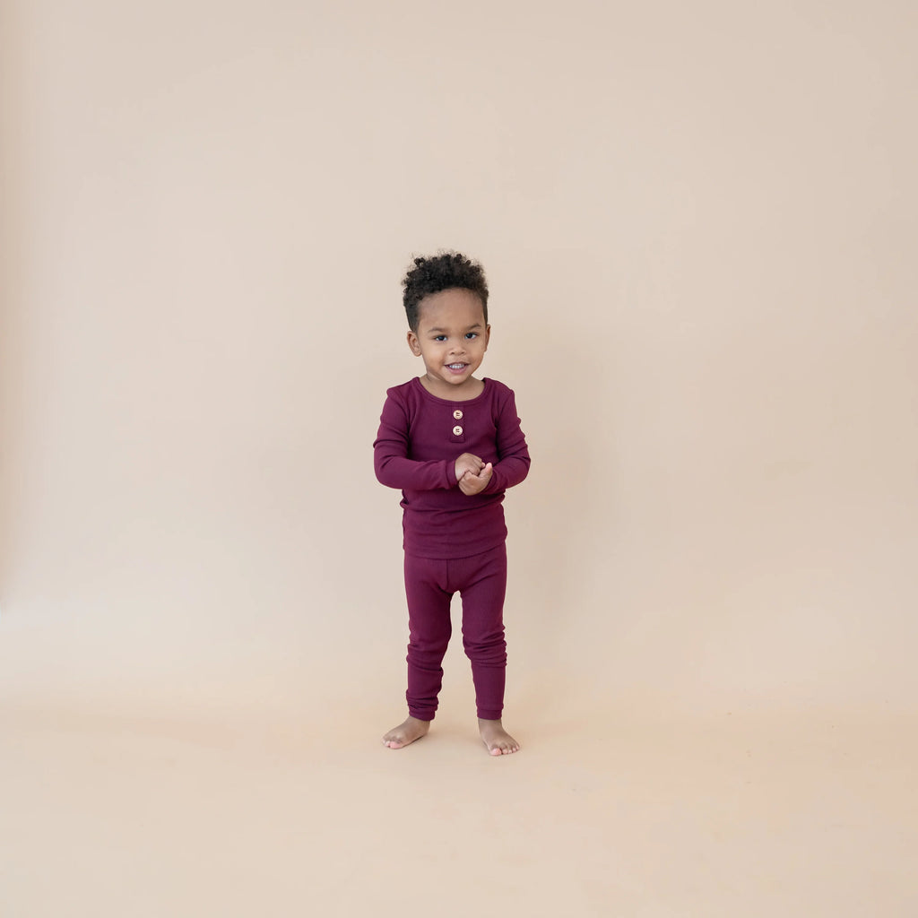 Ribbed Henley Set