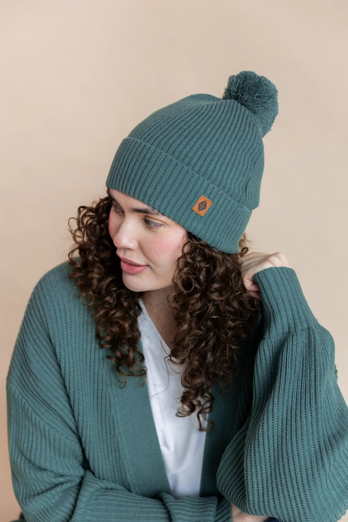 Chunky Knit Adult Pom