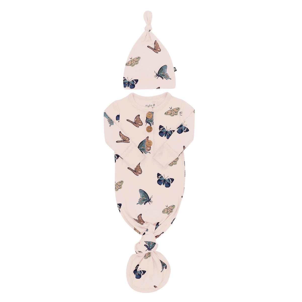 Knotted Day Gown with Hat Set