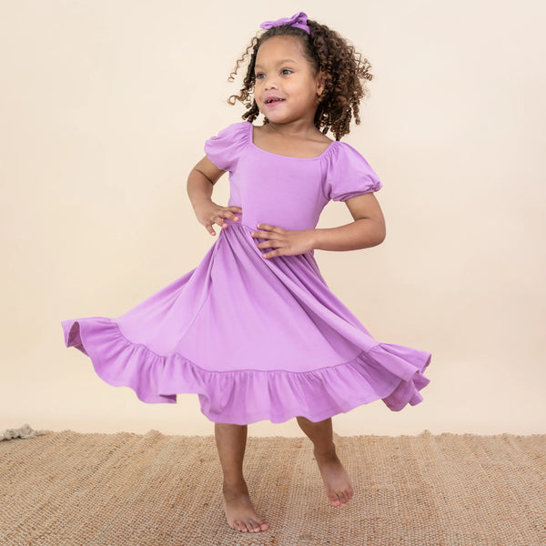 Puff Sleeve Twirl Dress