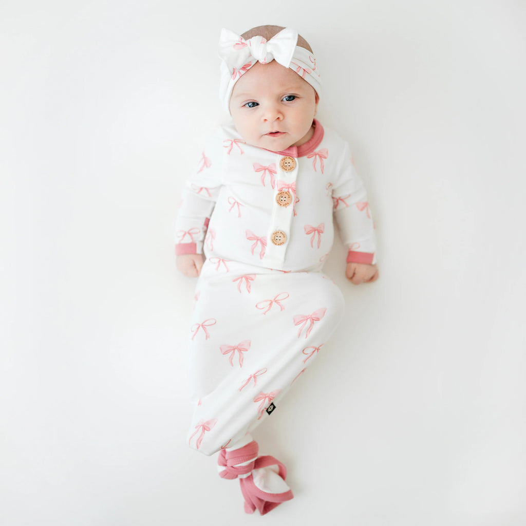 Knotted Day Gown with Bow Set