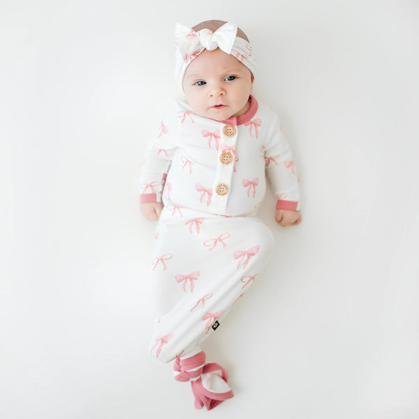 Knotted Day Gown with Bow Set