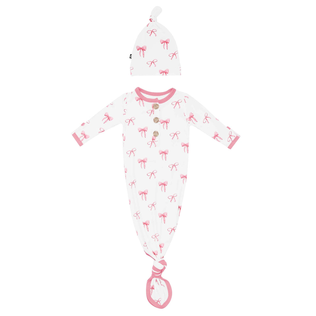 Knotted Day Gown with Hat Set