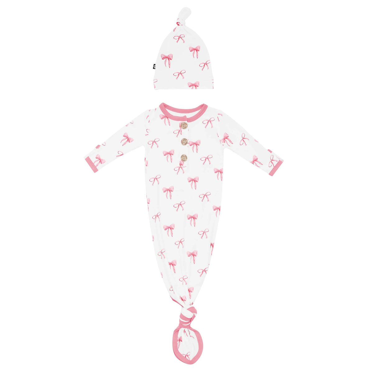 Knotted Day Gown with Hat Set