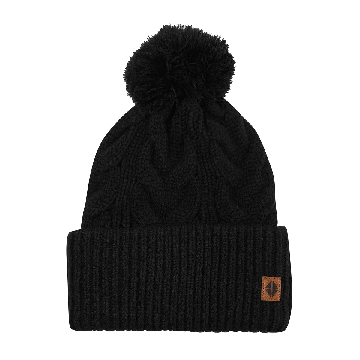 Cable Knit Adult Pom Beanie