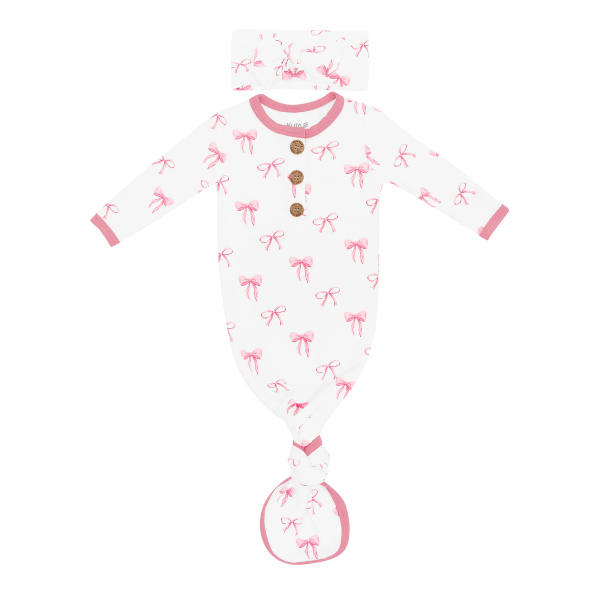 Knotted Day Gown with Bow Set