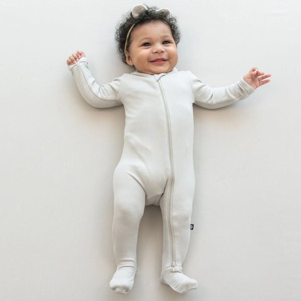 Ribbed Zipper Footie