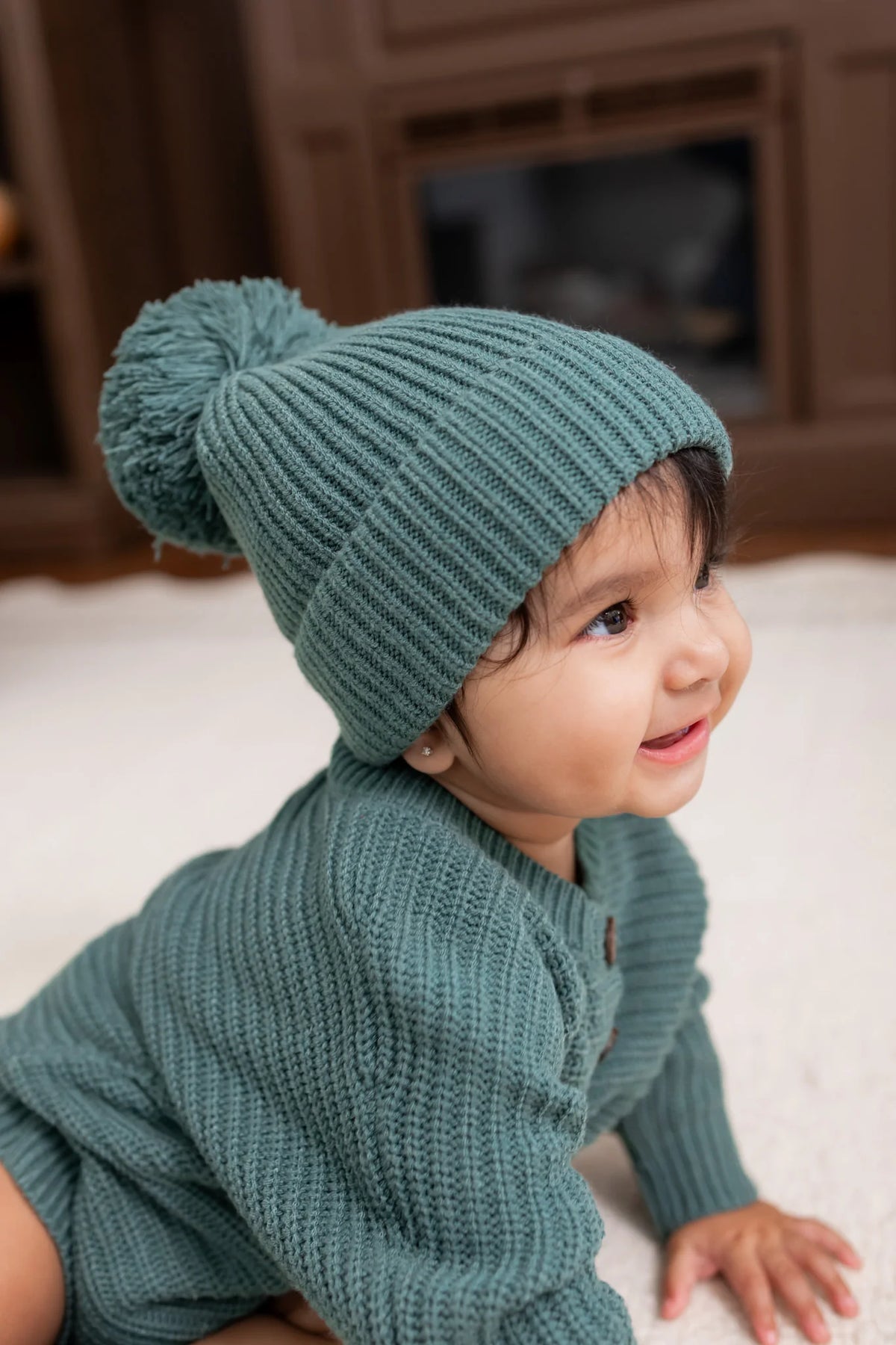 Chunky Knit Pom Beanie