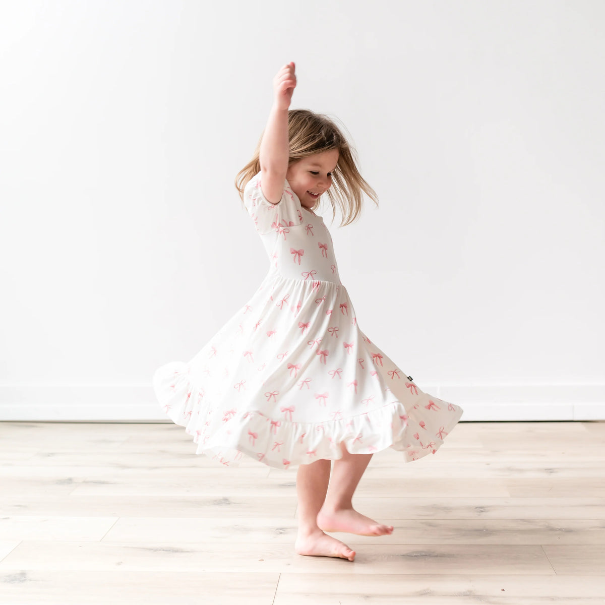 Puff Sleeve Twirl Dress