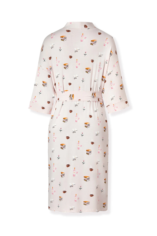 Women's Kimono Robe in Book Club