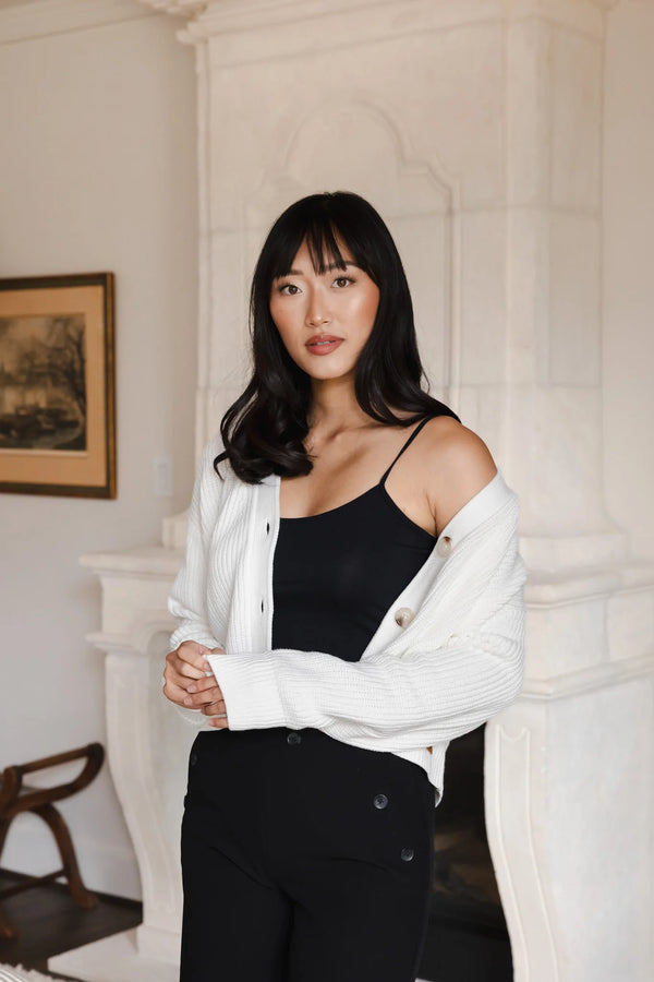 Chunky Knit Women's Cropped Cardigan