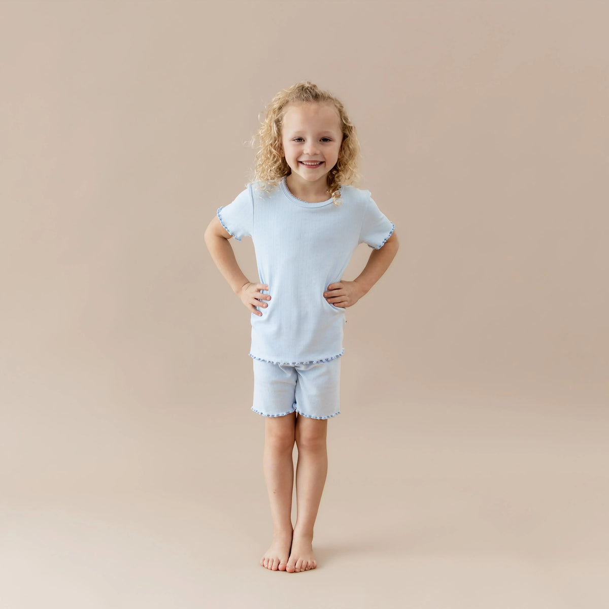 Pointelle Short Sleeve Set