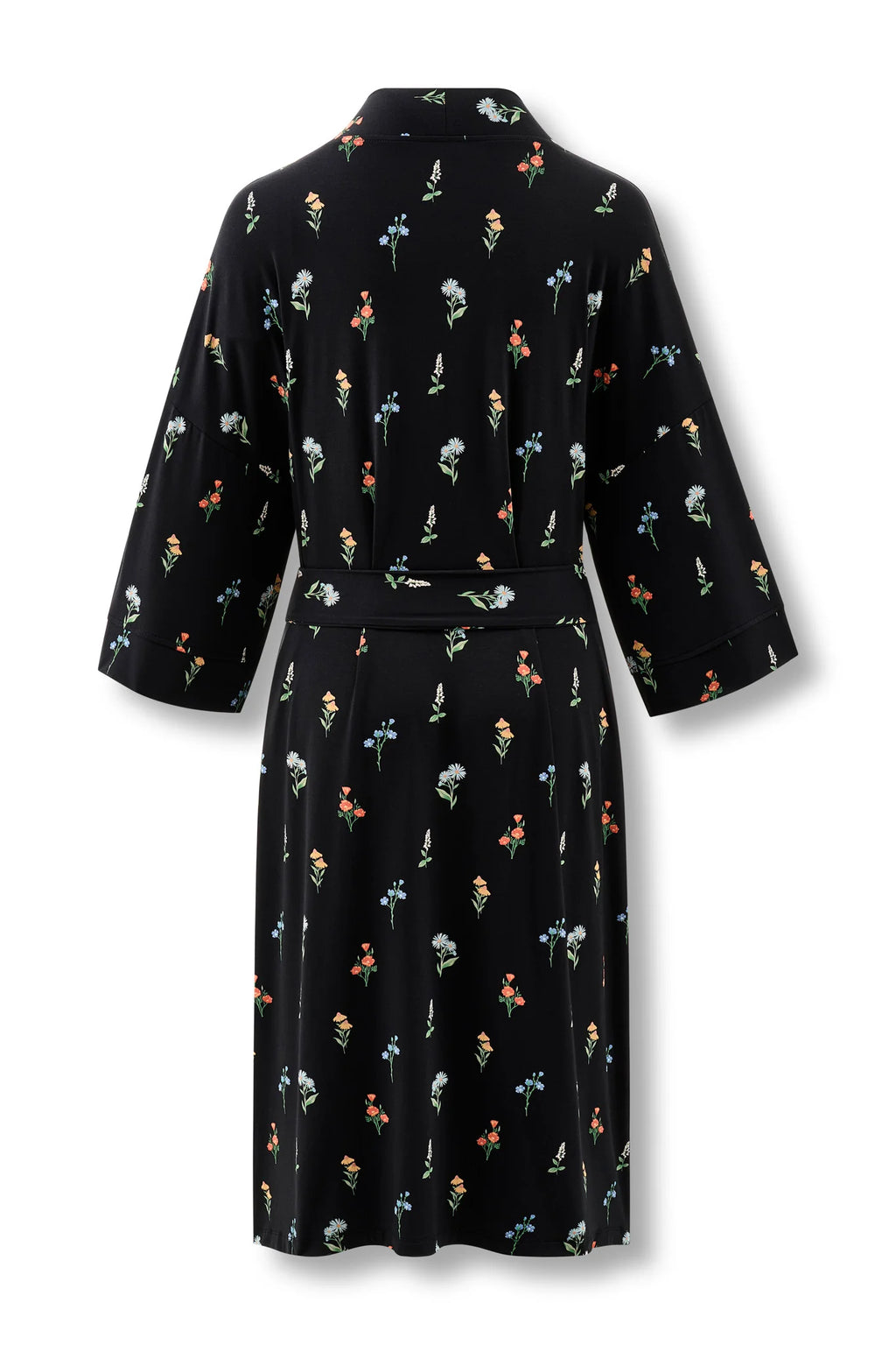 Women’s Kimono Robe in Midnight Wildflower