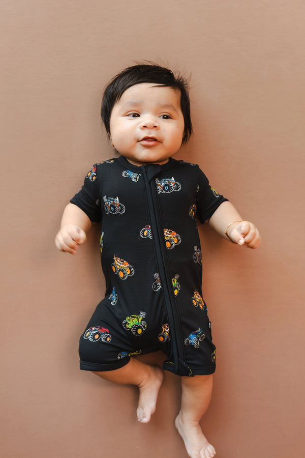 Zipper Shortall Romper